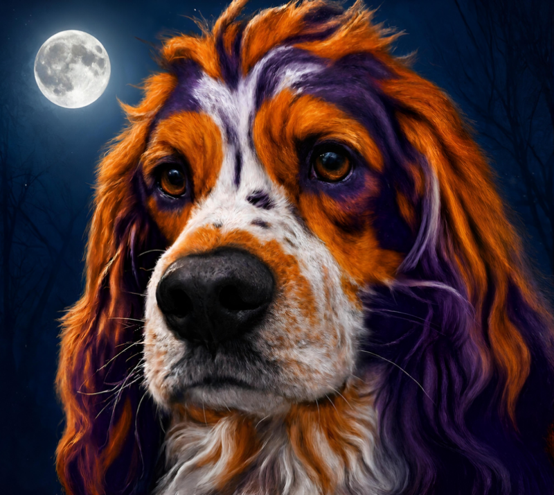 Witching Hour Cocker Spaniel Art Print