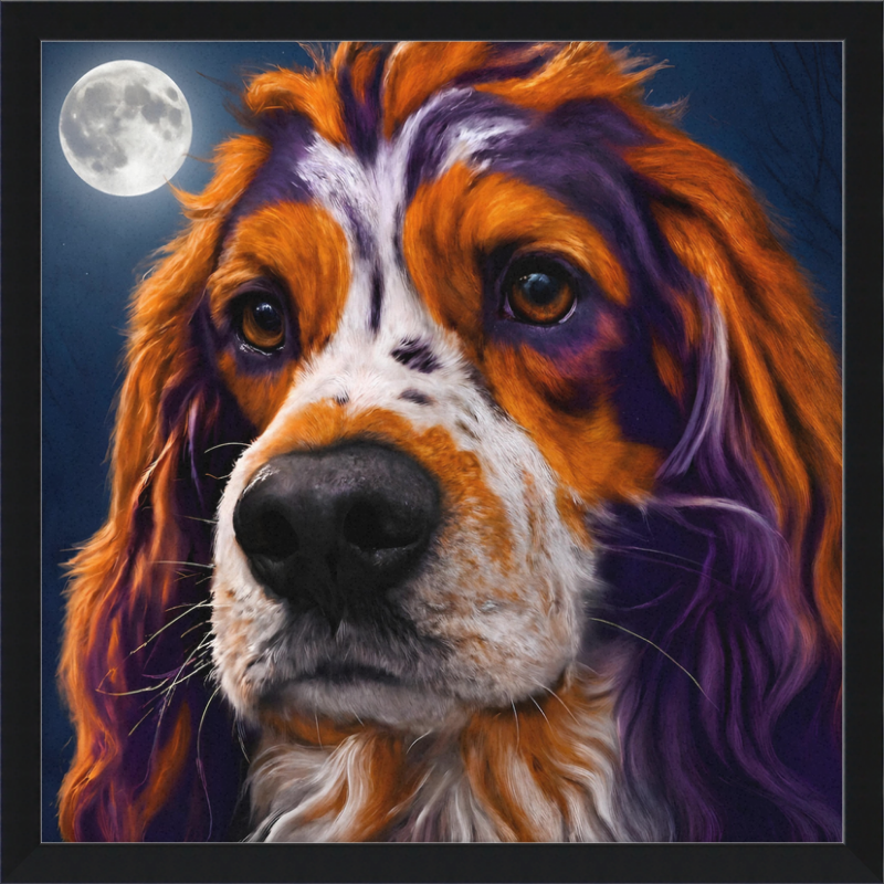 Witching Hour Cocker Spaniel Art Print (square)