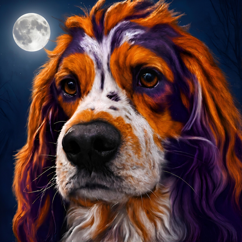 Witching Hour Cocker Spaniel Art Print (square)